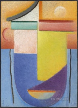  abstracta Pintura - CABEZA ABSTRACTA AGUA Y LUZ Alexej von Jawlensky Expresionismo